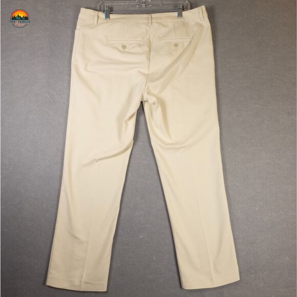 CJ Banks Ankle Pants Beige Flat Front Straight Leg Pockets Women's Size 14W - Picture 3 of 12